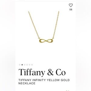 Preowned Tiffany & Co infinity gold necklace
